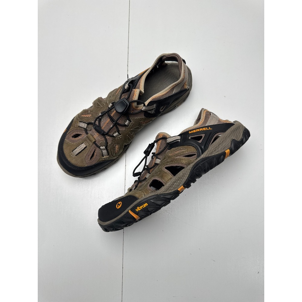 Merrell All Out Blaze Sieve Mens 10 Hiking Sandals Brindle Brown J65243 Vibram